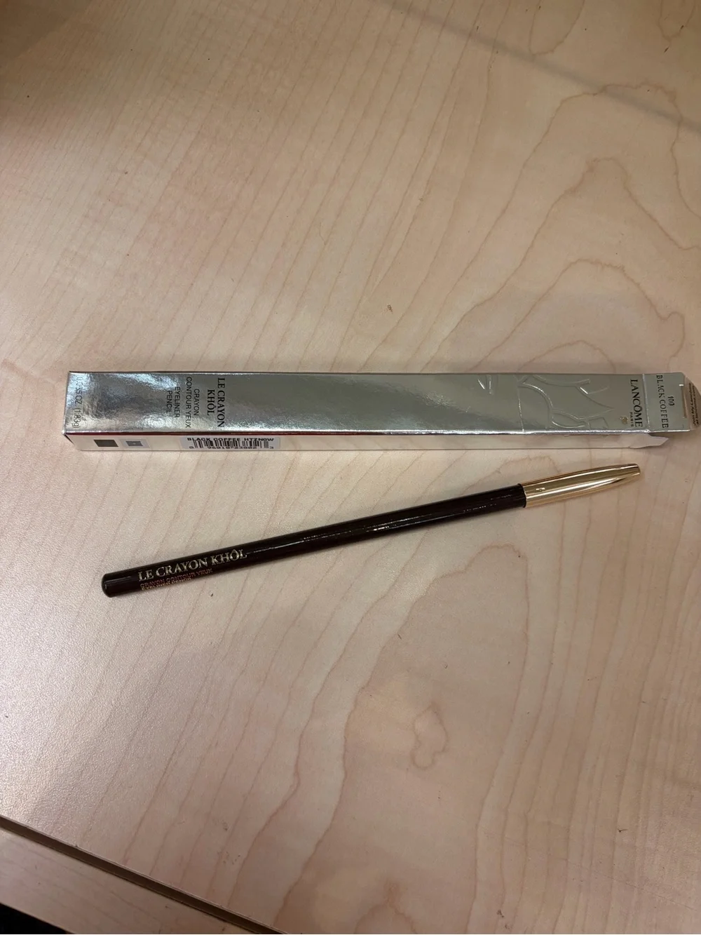 Lancome LeCrayon Krol Eyeliner Pencil 100 Black Coffee Full Size, NIB
